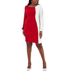 Kasper Quin Colorblock Split Sleeve Dress NWT